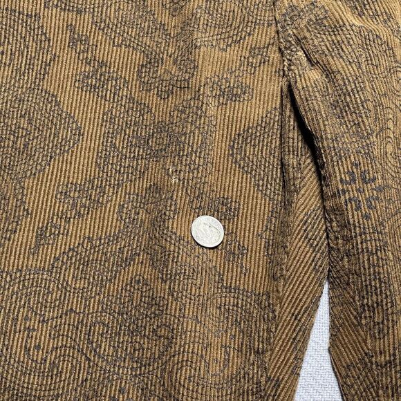 Run & Fly Brown Corduroy Paisley Flared Bell Bottom Pants Women's Sz 36R (38x32) - Picture 4 of 16